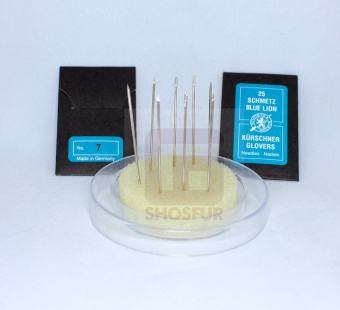 Иглы трехгранные скорняжные ручные "schmetz" №7 (25шт)