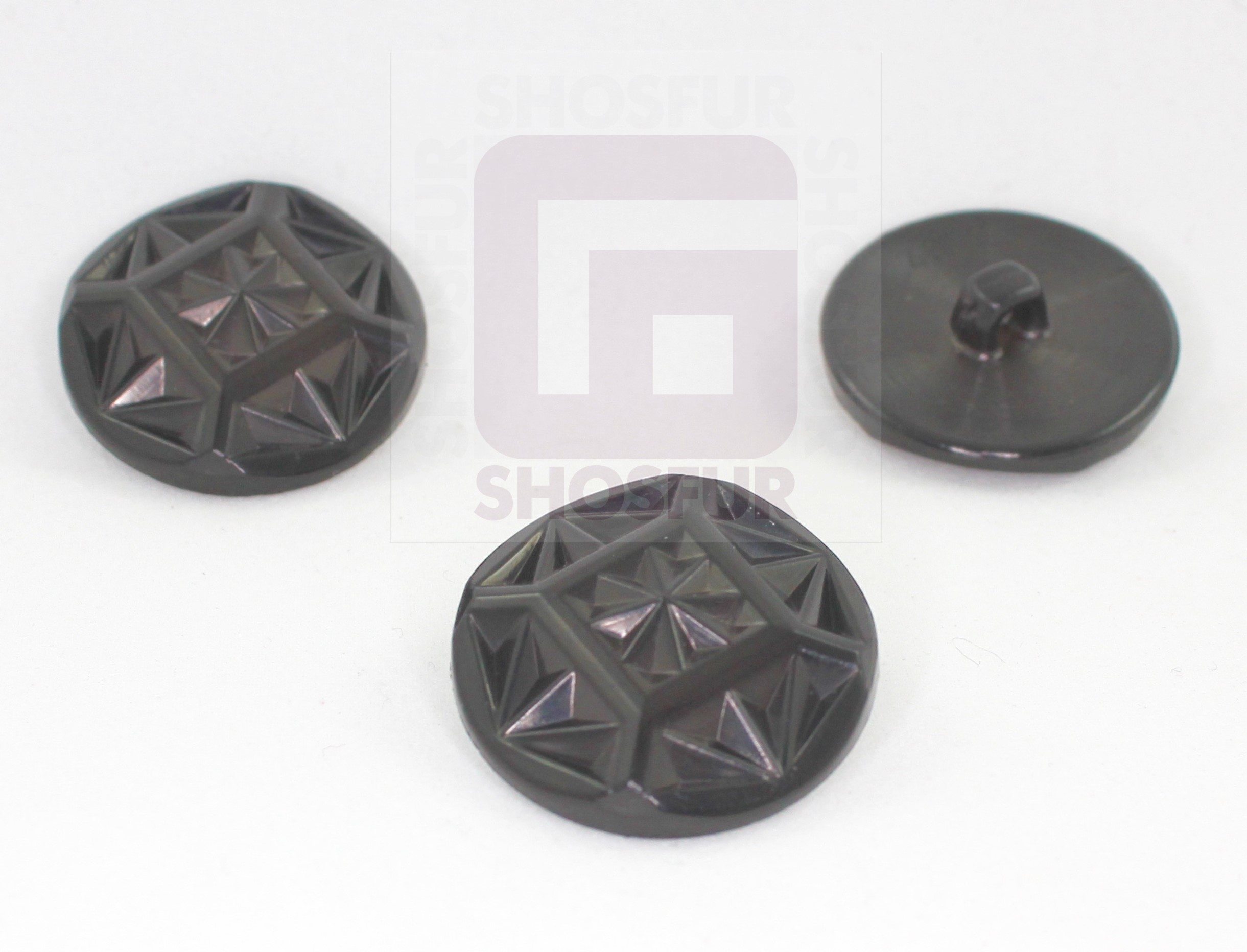 Пуговицы GS-25 т. коричневые 44L(28mm) ]