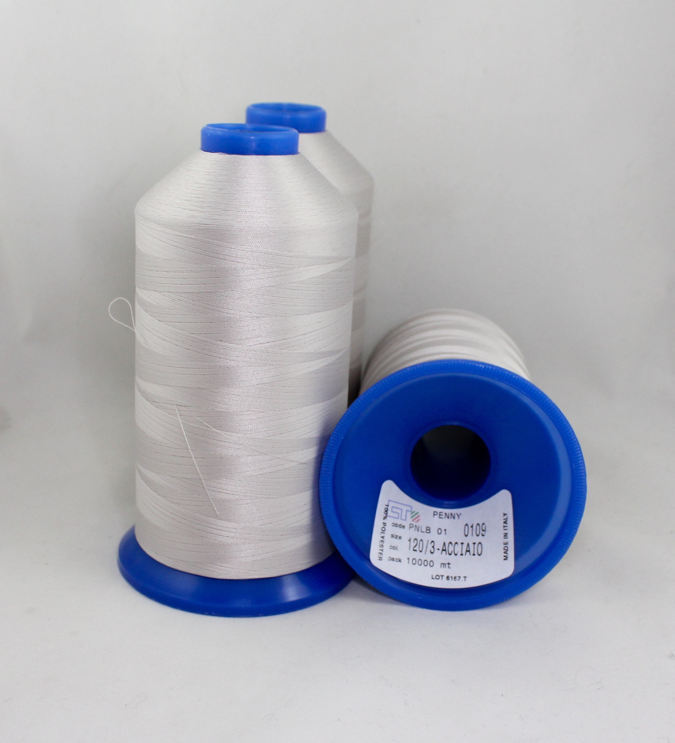 Нитки Penny SDT120/3 10000м ACCIAIO (0087) цв. светло-серый