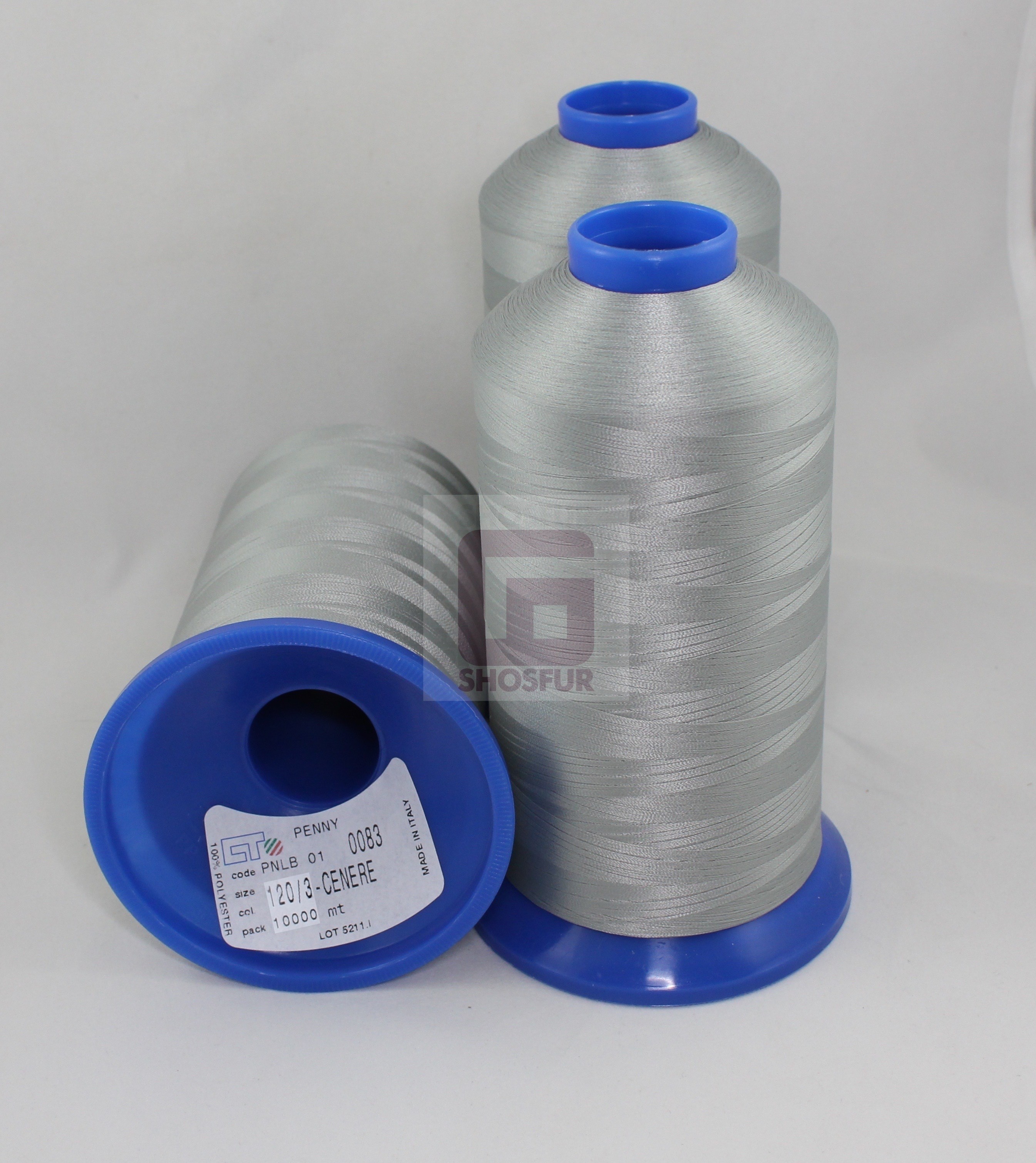 Нитки Penny SDT120/3 10000м CENERE (0083) цв. серый