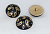 Пуговицы  чёрные с золотом 44L(28mm) ]
